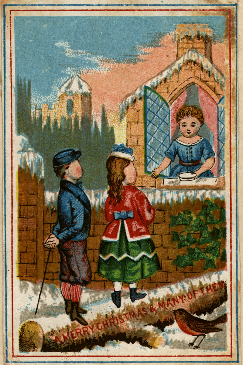 Illustration for article titled Nineteenth Century Christmas Cards Are Pure, Treacly WTF